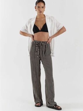 DISSH Rory stripe drawstring pant size 4